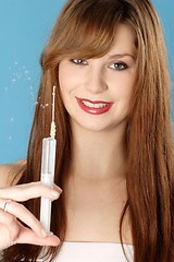 Image showing Woman with syringe