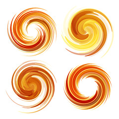 Image showing Colorful abstract icon set. Dynamic flow illustration. 