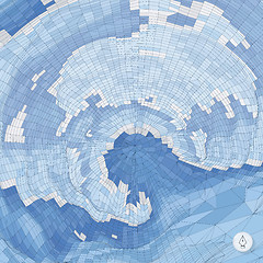 Image showing Abstract background with waves. Mosaic. 3d vector illustration. 