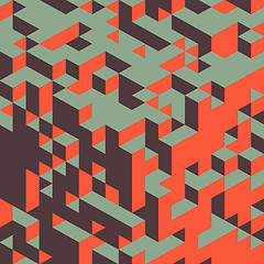 Image showing 3d blocks structure background. Vector illustration.  