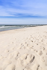 Image showing Footprints on the beach