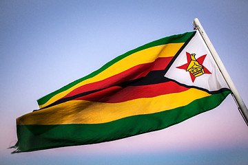 Image showing National flag of Zimbabwe