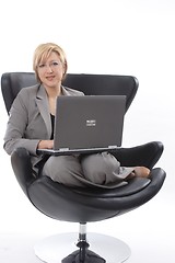 Image showing Businesswoman with laptop