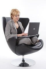 Image showing Businesswoman with laptop