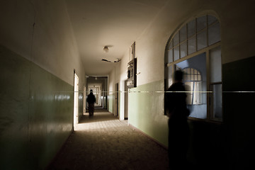 Image showing Ghosts in a hallway