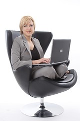 Image showing Businesswoman with laptop