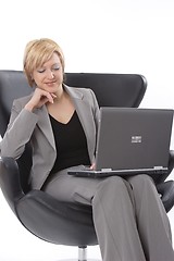 Image showing Businesswoman with laptop