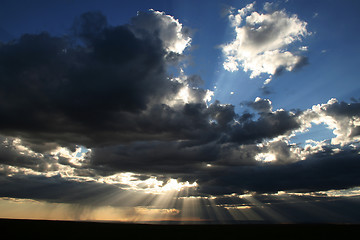 Image showing Sunset clouds