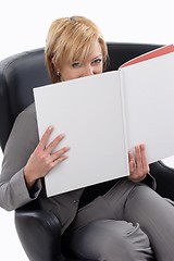 Image showing Businesswoman reading book