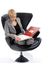 Image showing Businesswoman reading book