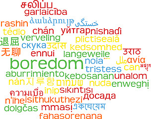 Image showing Boredom multilanguage wordcloud background concept