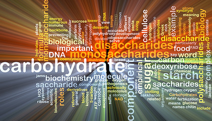 Image showing carbohydrate wordcloud concept illustration glowing