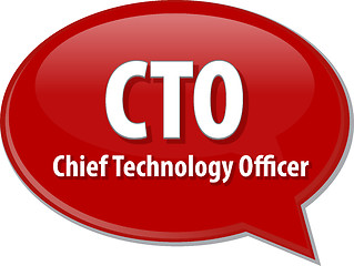 Image showing CTO acronym word speech bubble illustration