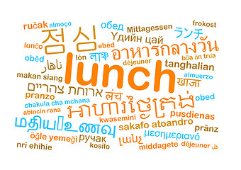 Image showing lunch multilanguage wordcloud background concept