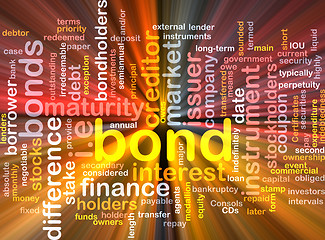 Image showing Bond wordcloud concept illustration glowing