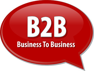 Image showing B2B acronym word speech bubble illustration