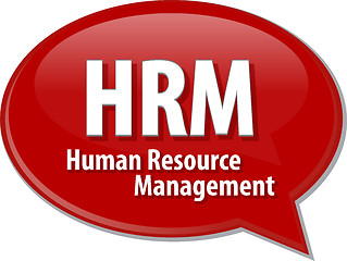 Image showing acronym word speech bubble illustration HRM