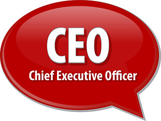 Image showing CEO acronym word speech bubble illustration