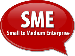 Image showing SME acronym word speech bubble illustration