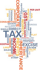 Image showing Tax wordcloud concept illustration