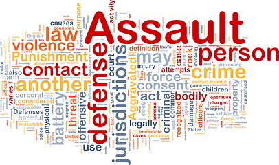 Image showing Assault background concept wordcloud