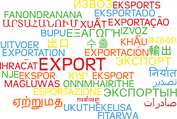 Image showing Export multilanguage wordcloud background concept