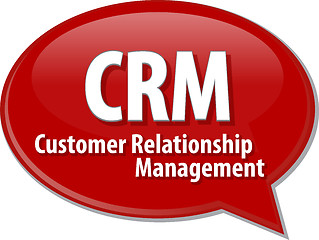 Image showing CRM acronym word speech bubble illustration