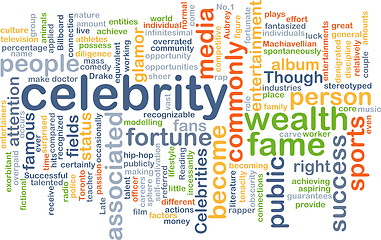 Image showing celebrity wordcloud concept illustration