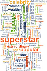 Image showing superstar wordcloud concept illustration