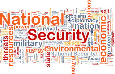 Image showing National security background concept