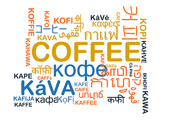 Image showing coffee multilanguage wordcloud background concept