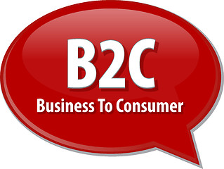 Image showing B2C acronym word speech bubble illustration