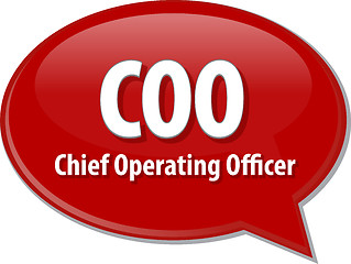 Image showing COO acronym word speech bubble illustration