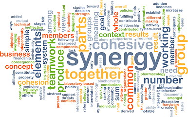 Image showing Synergy wordcloud concept illustration