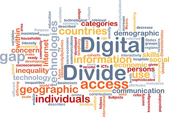 Image showing Digital divide wordcloud concept illustration