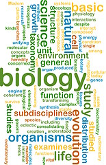 Image showing Biology wordcloud concept illustration