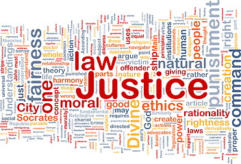 Image showing Justice background concept wordcloud