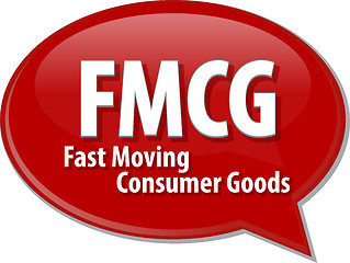 Image showing FMCG acronym word speech bubble illustration