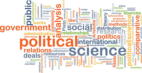 Image showing political science wordcloud concept illustration