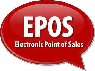 Image showing EPOS acronym word speech bubble illustration