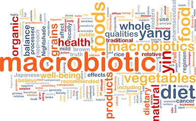 Image showing Macrobiotic wordcloud concept illustration