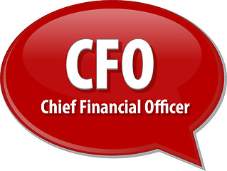 Image showing CFO acronym word speech bubble illustration