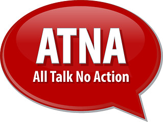 Image showing ATNA acronym word speech bubble illustration