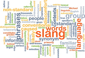 Image showing Slang wordcloud concept illustration