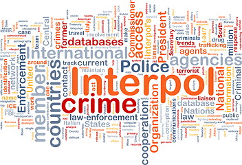 Image showing Interpol background concept wordcloud