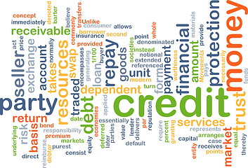 Image showing Credit wordcloud concept illustration