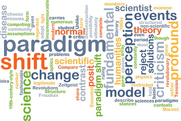Image showing Paradigm shift wordcloud concept illustration