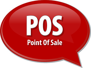 Image showing POS acronym word speech bubble illustration