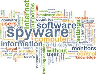 Image showing spyware wordcloud concept illustration