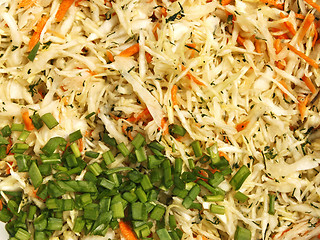 Image showing Mixture of ingredients for salad